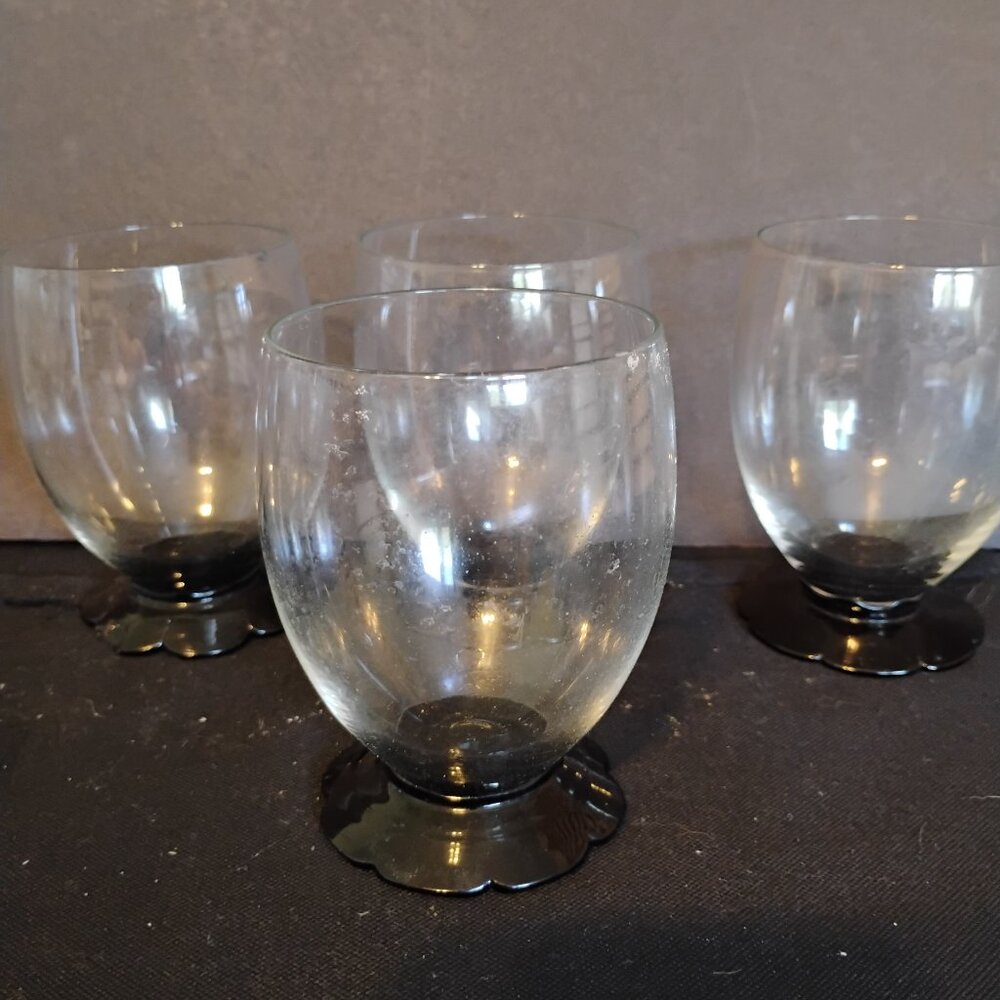 Weston Black Lily Pad Base Dessert Cup. Set of 4